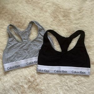 2 Calvin Klein bralettes